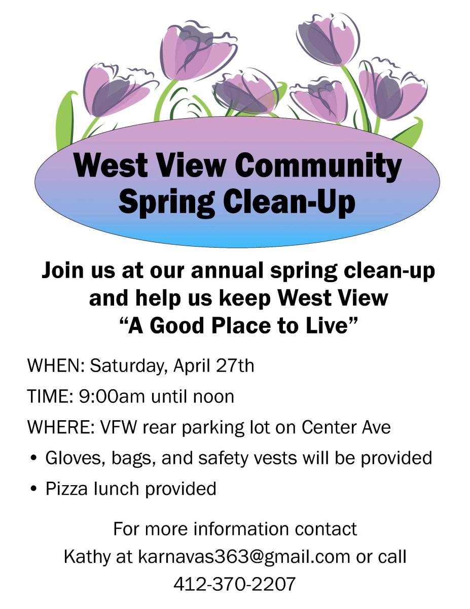 West View Community Spring Clean-Up Flyer