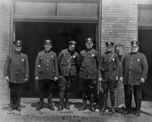 picture taken of the West View Police force on May 4th, 1924, Chief Quigley is the second to the right