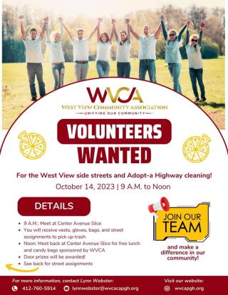 West View Community Association Clean-Up Day Flyer