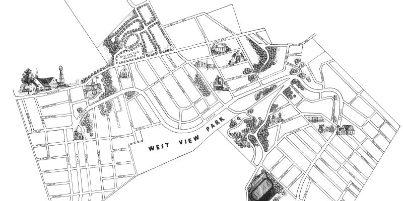 Map of West View from Westvian Yearbook, 1943